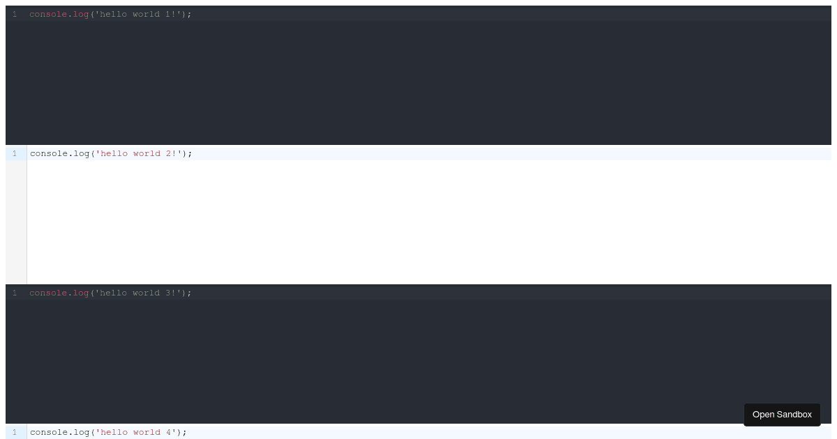 reactcodemirrorexample (codemirror 6) (forked) Codesandbox
