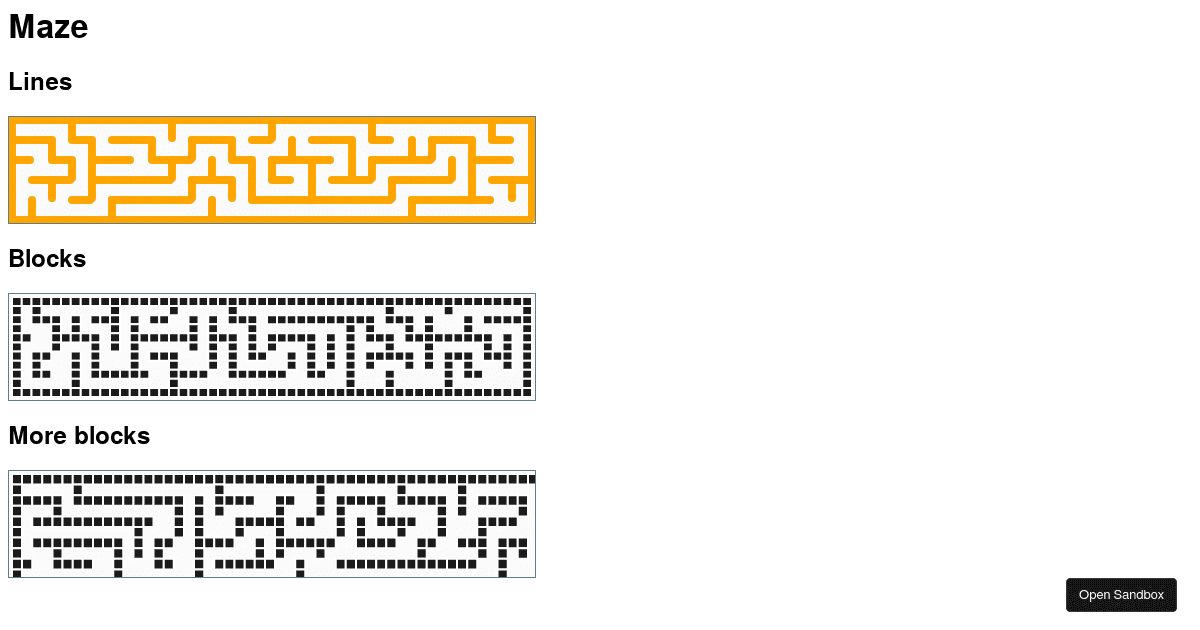 Maze Generator Codesandbox