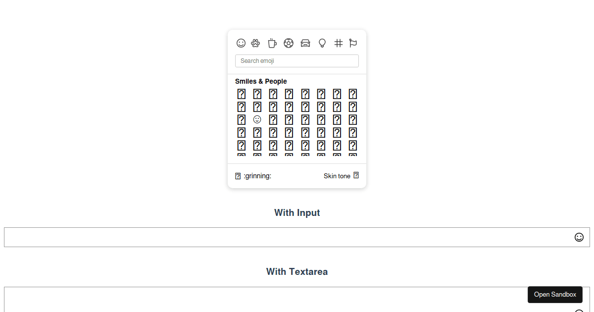 vue3emojipicker examples CodeSandbox
