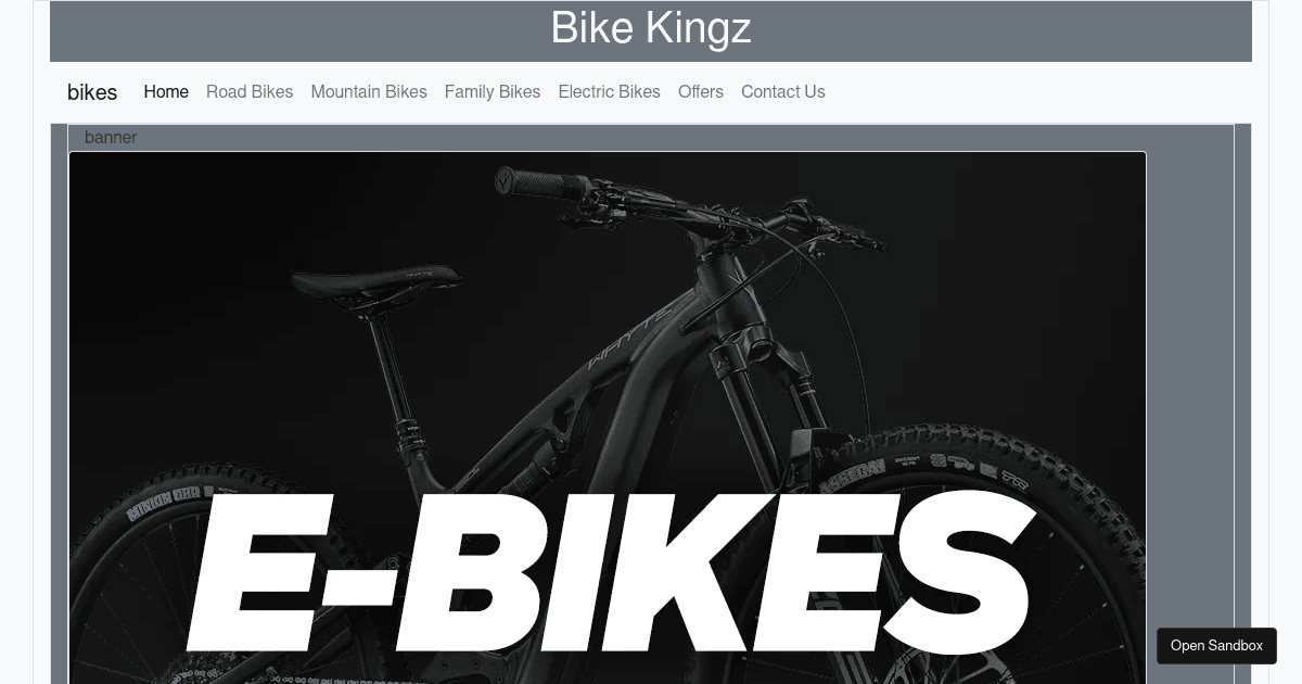 Bike Kings Codesandbox