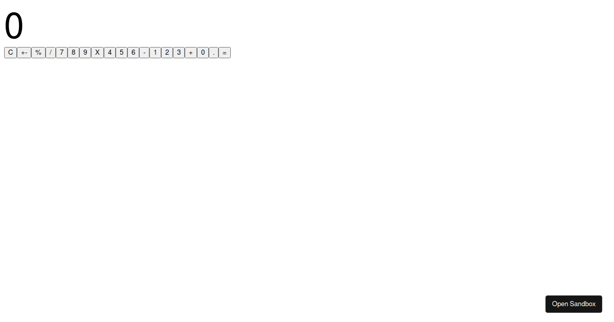 Calculator Example without eval Codesandbox