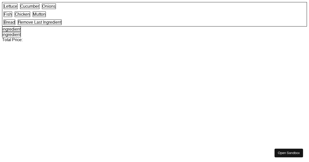 SandwichCalculatorTemplate Codesandbox