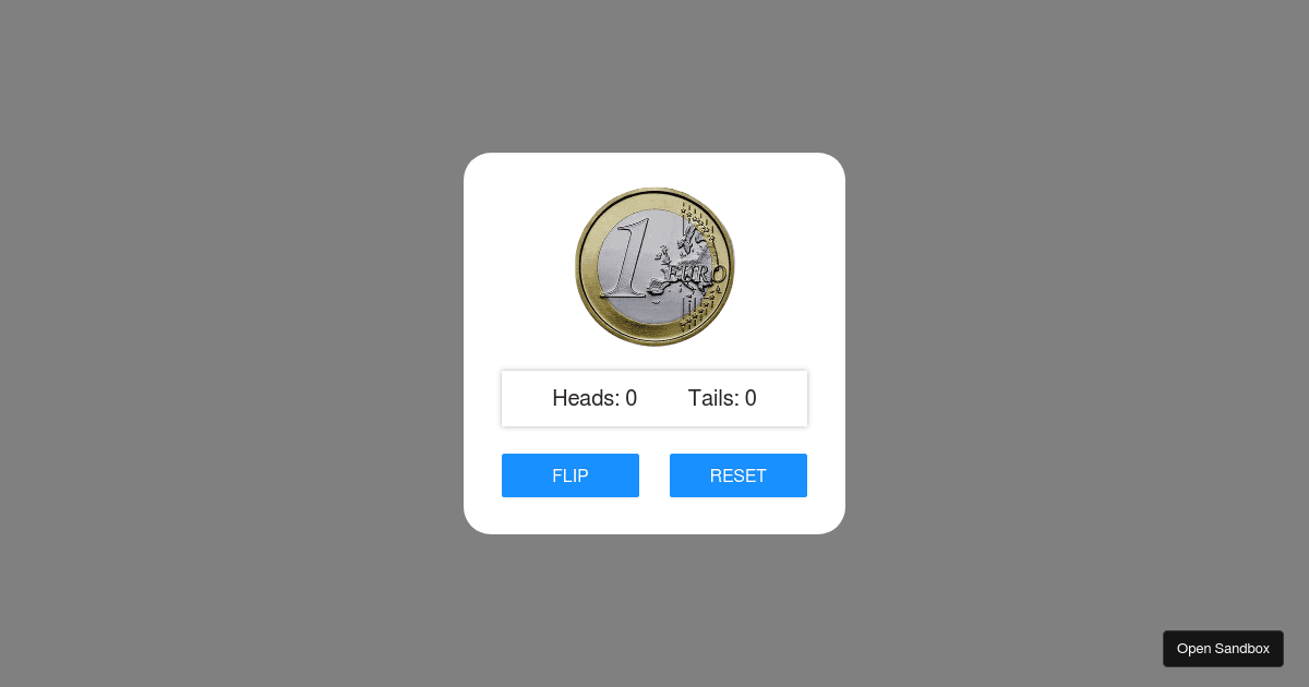 Coin Flip Codesandbox