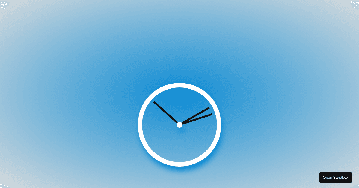clockcssjs Codesandbox