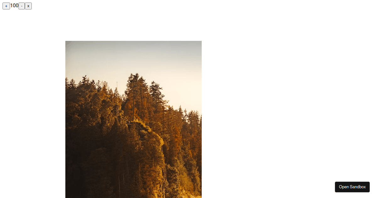 zoompanpinch zoom center Codesandbox