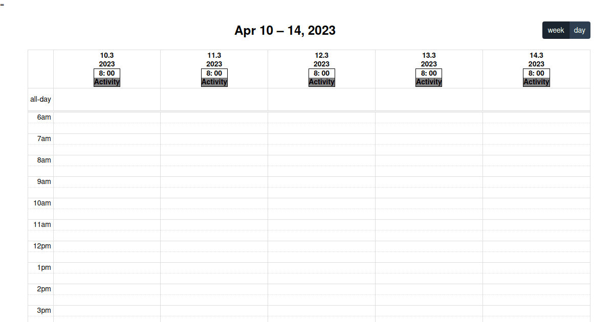 React Full Calendar Customized Header Codesandbox