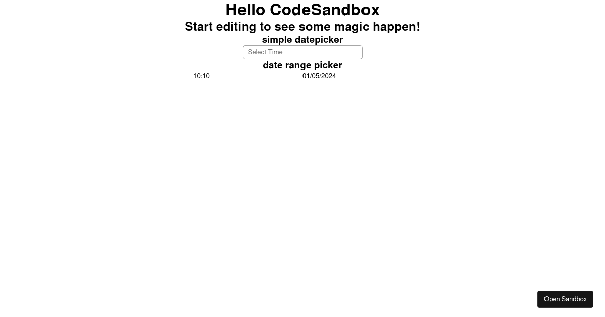 reactiostimepicker examples CodeSandbox