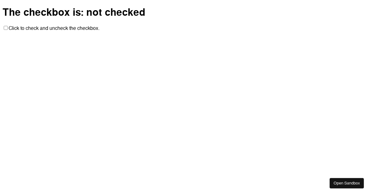 Reacthookscheckboxexample Codesandbox