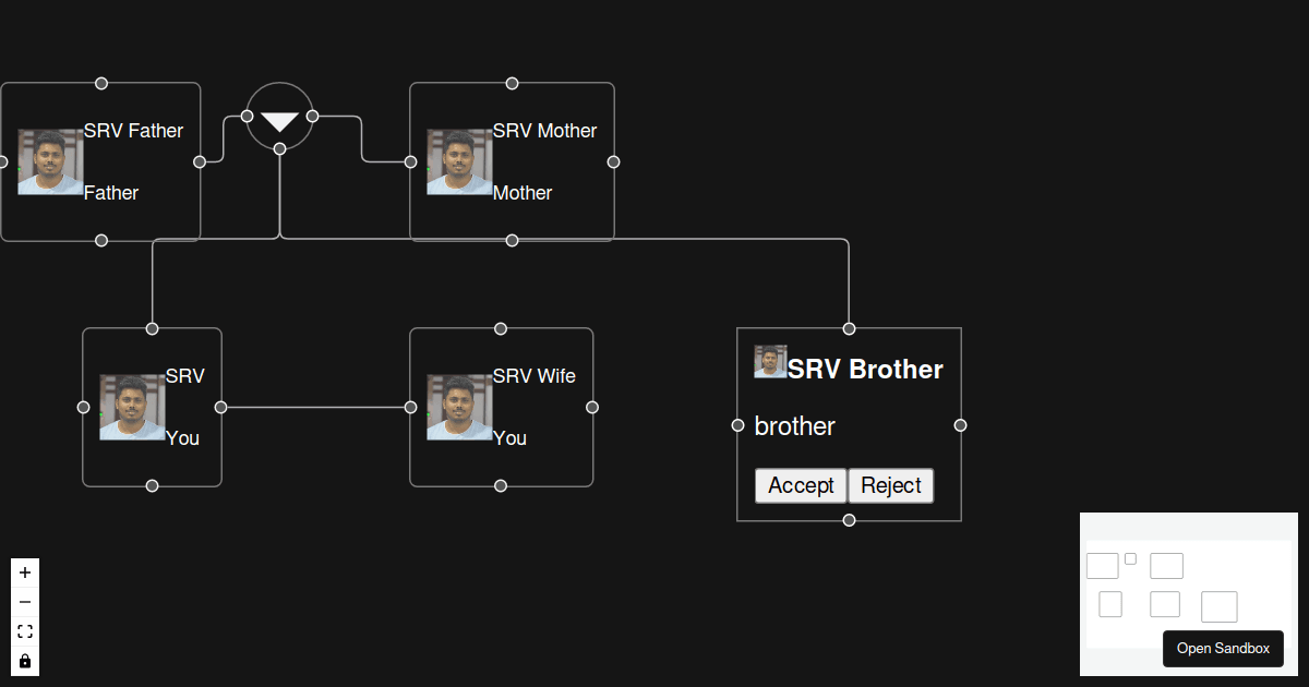 reactflowfamilytree v(1.0) Codesandbox