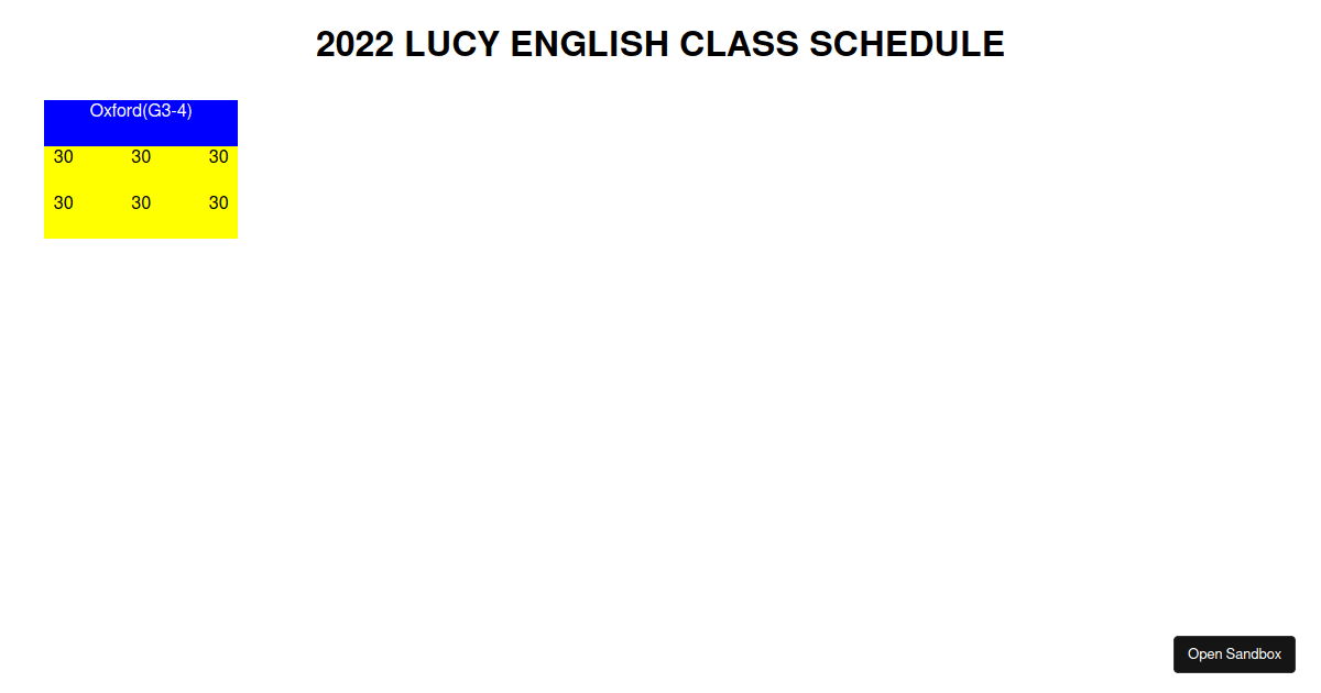 classtimetable Codesandbox