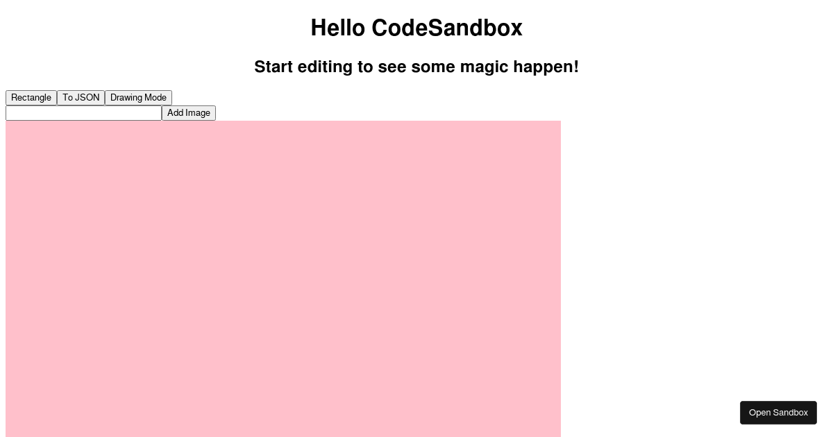 fabric react Codesandbox