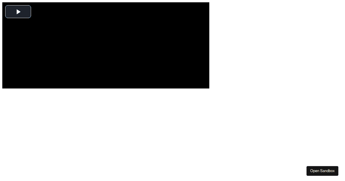 A sample Video.js with React project Codesandbox