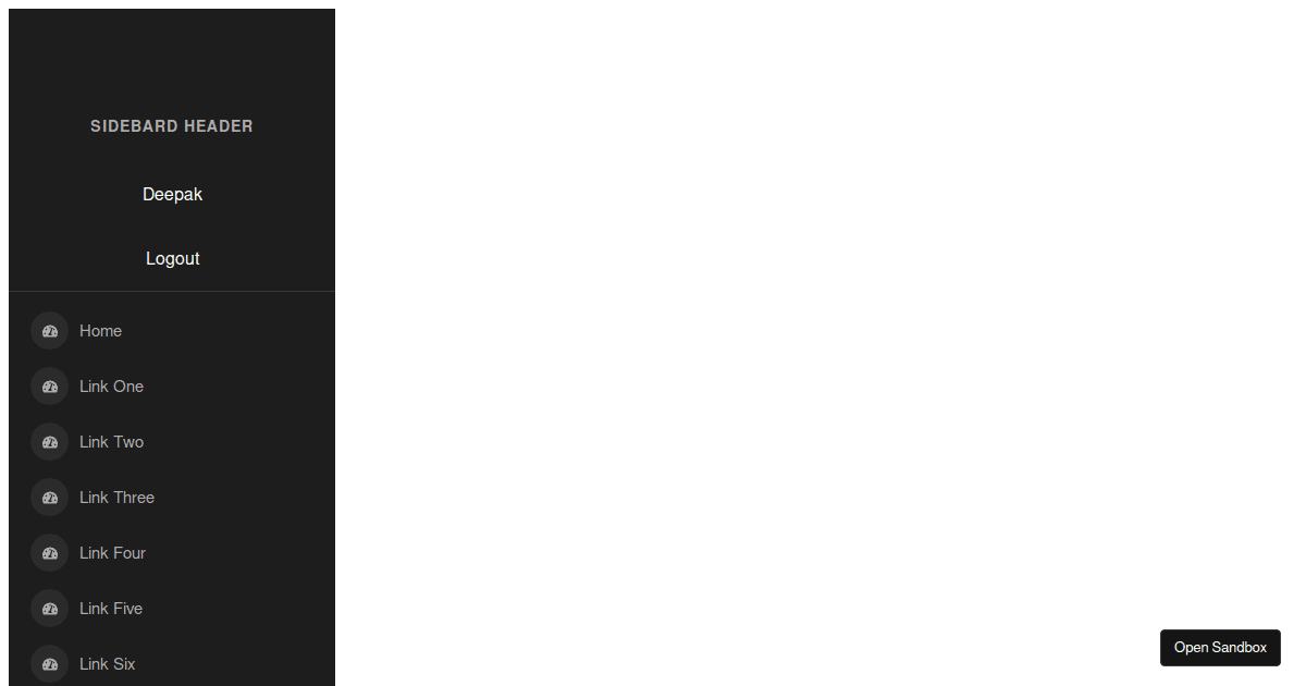 reactprosidebar examples CodeSandbox