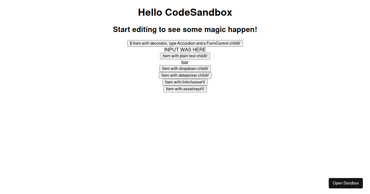 Accordion (aria) Codesandbox