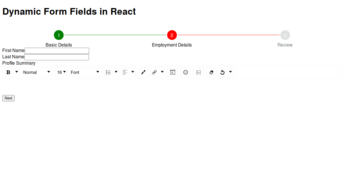 reactstepperhorizontal examples CodeSandbox