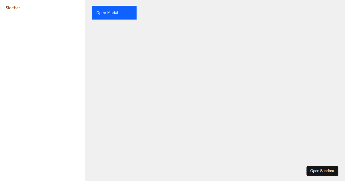 carbonmodalzindexissue Codesandbox