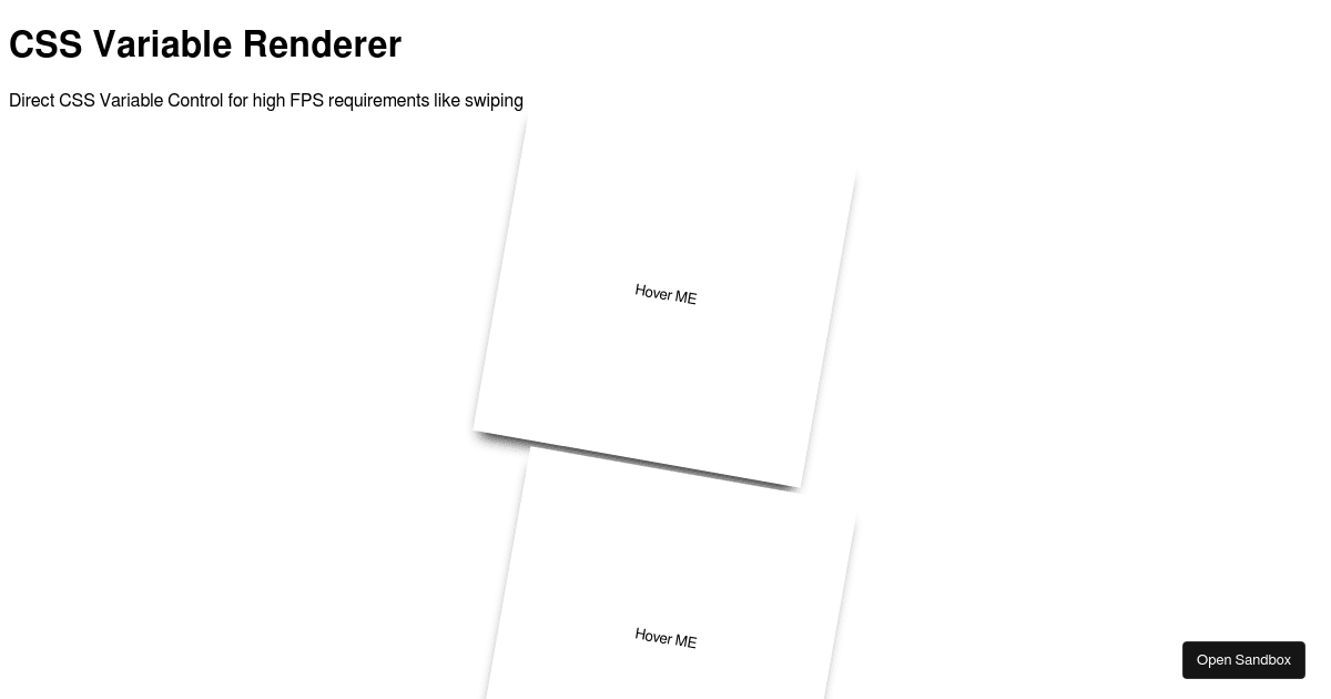 CSS Variable Renderer Codesandbox