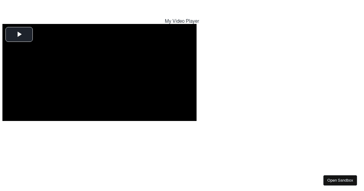 videojscss examples CodeSandbox