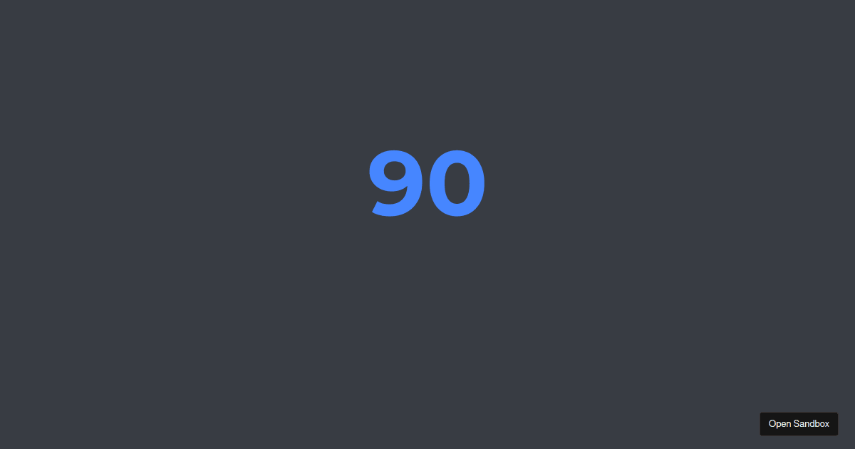 Vanilla JS count up numbers (forked) Codesandbox