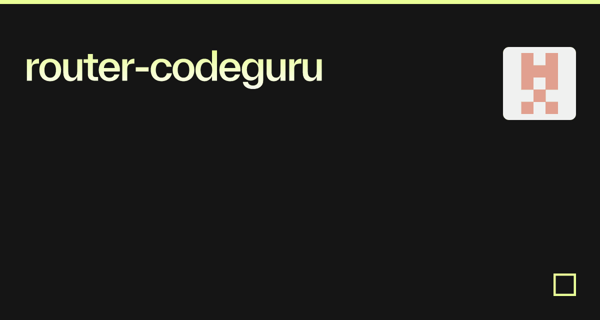 routercodeguru Codesandbox