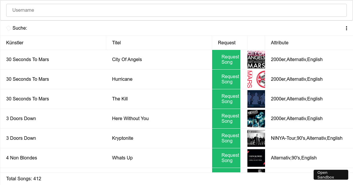 albumart examples CodeSandbox