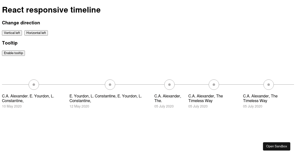 reactresponsivetimeline examples CodeSandbox
