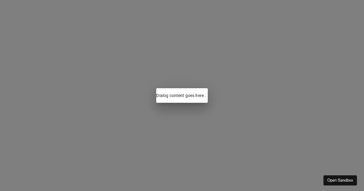 Material UI Dialog Example Codesandbox