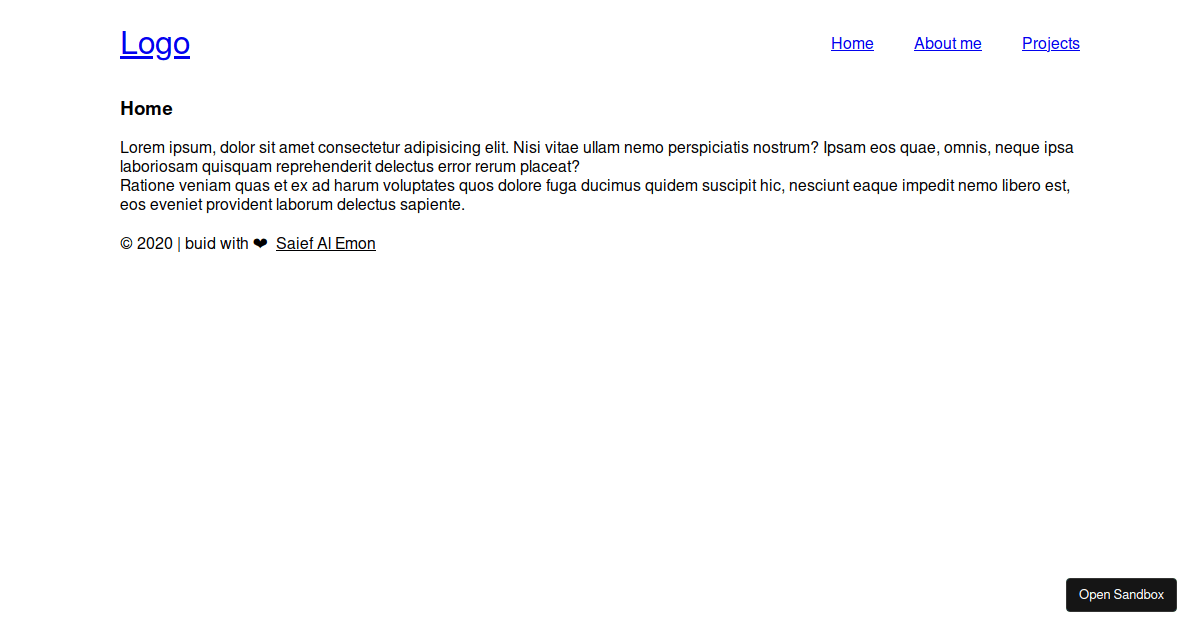 reactrouterarticle Codesandbox