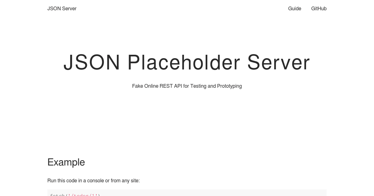 jsonplaceholderserver Codesandbox