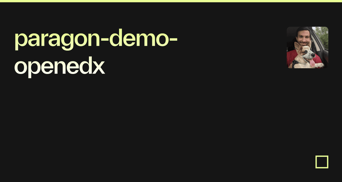 edx/paragon examples CodeSandbox