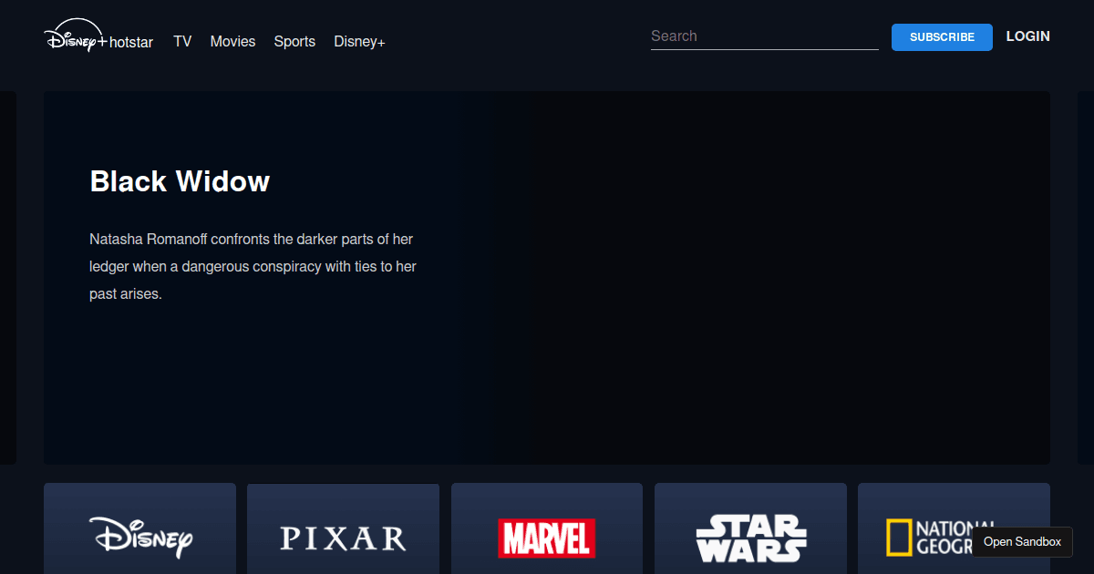 src36/DisneyPlusHotstarClone Codesandbox