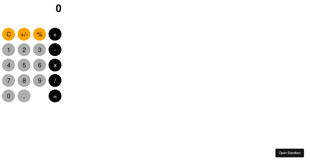 calculadora Codesandbox