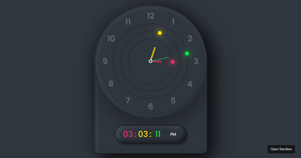reactclock Codesandbox