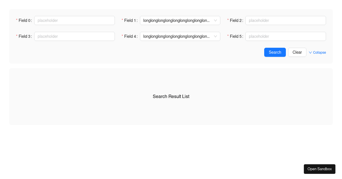 Advanced search antd5.12.1 Codesandbox