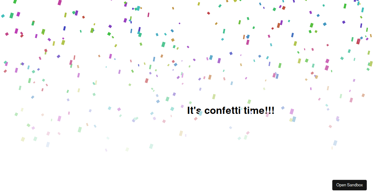 reactrainingconfetti examples CodeSandbox