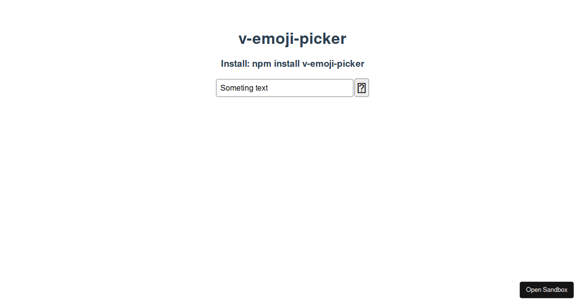 Vue Example Emoji Picker Codesandbox