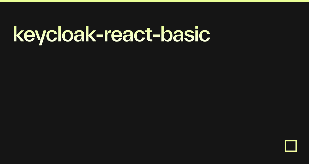 keycloakjs examples CodeSandbox