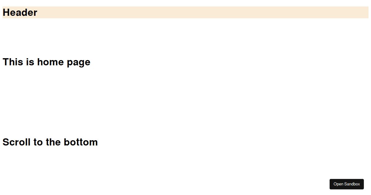reactrouterscrollbehavior Codesandbox