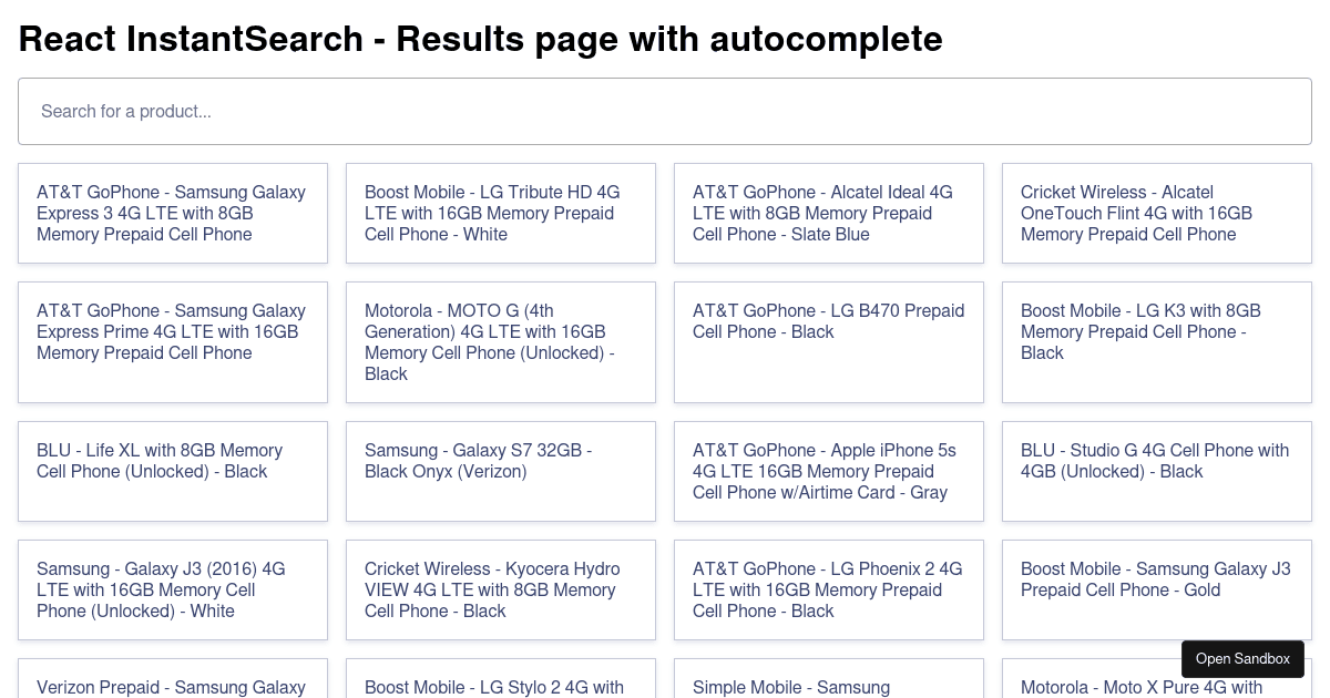 examples CodeSandbox