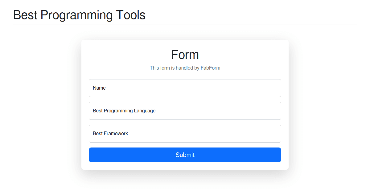 staticforms Codesandbox