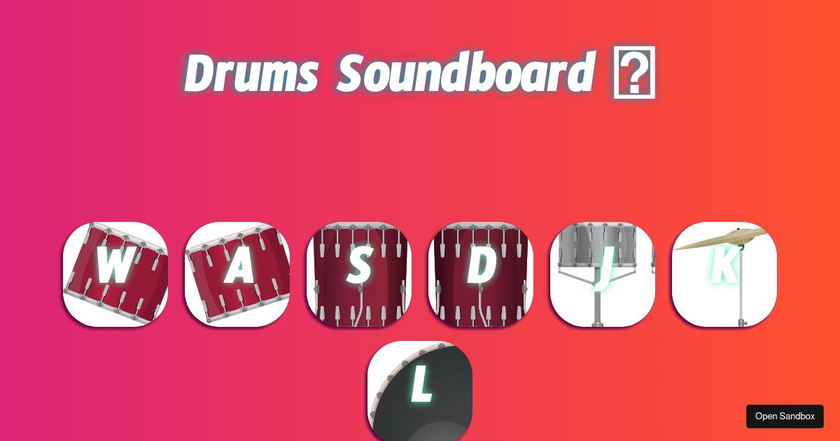 Drum Soundboard Codesandbox