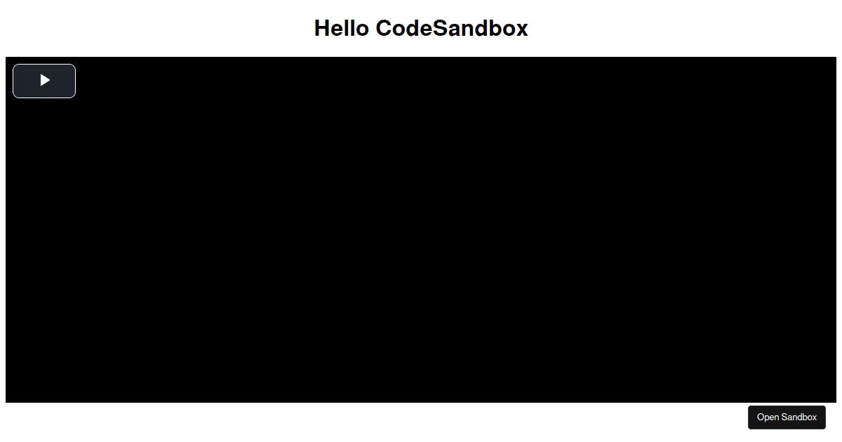videojswithreacttypescript Codesandbox