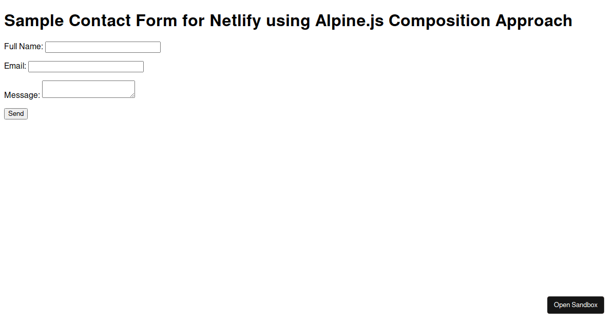 Alpine.js Function Composition Codesandbox