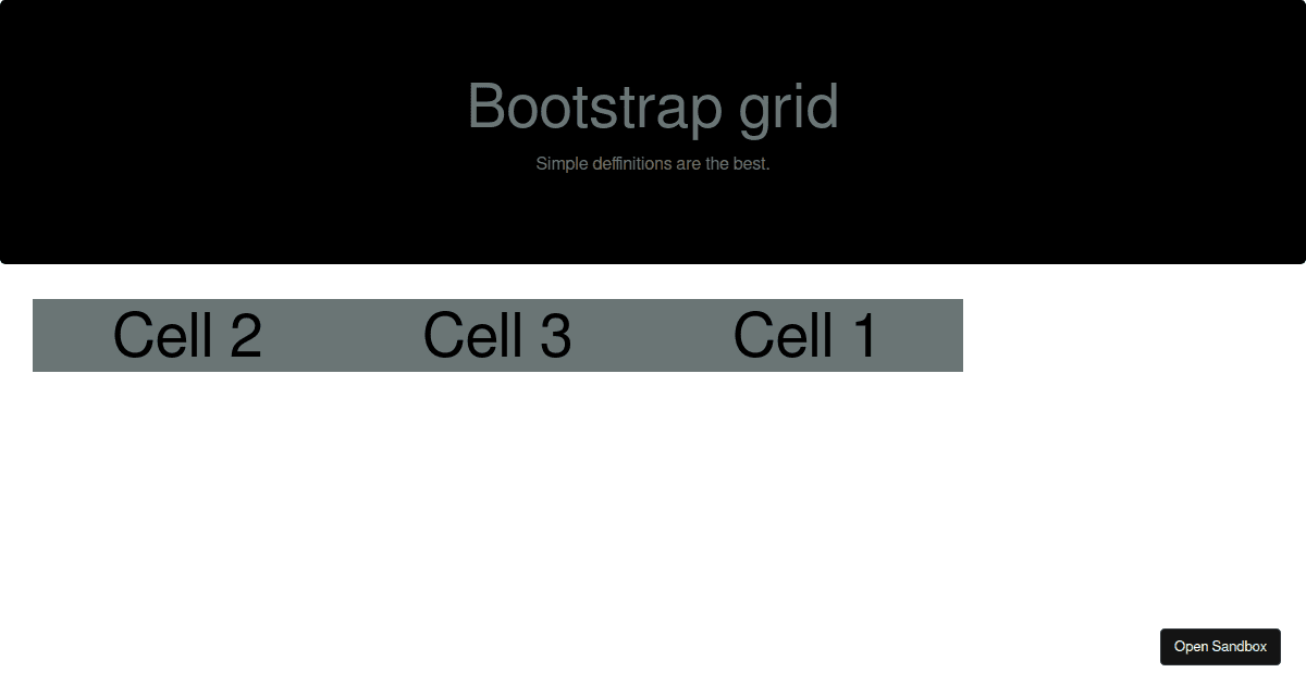Bootstrap Grid Codesandbox