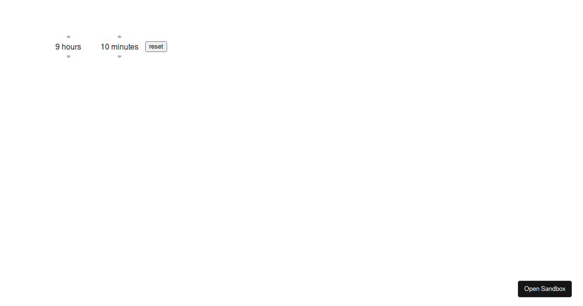 reacttimedurationinput examples CodeSandbox