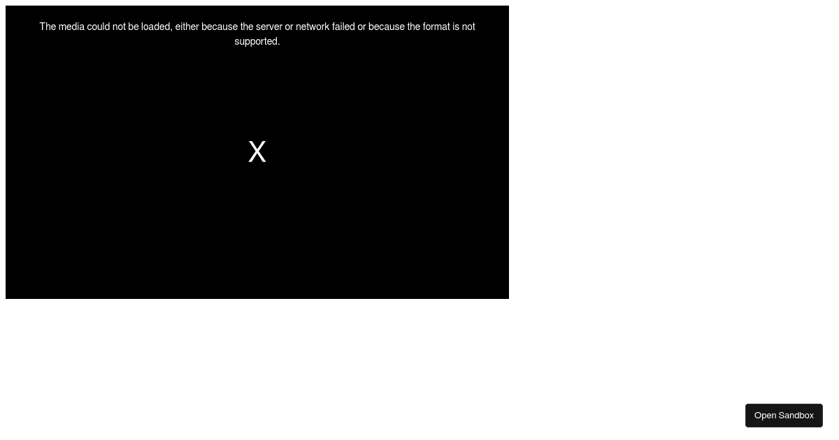 reactvideojs examples CodeSandbox
