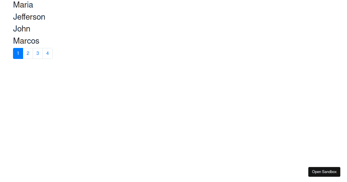 React Bootstrap Pagination Codesandbox
