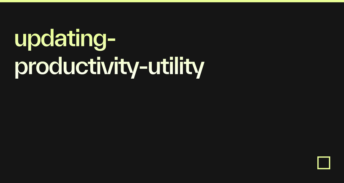 updatingproductivityutility Codesandbox