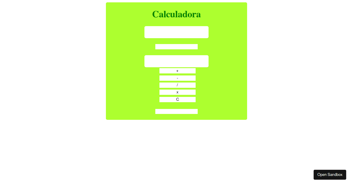 calculadora Codesandbox