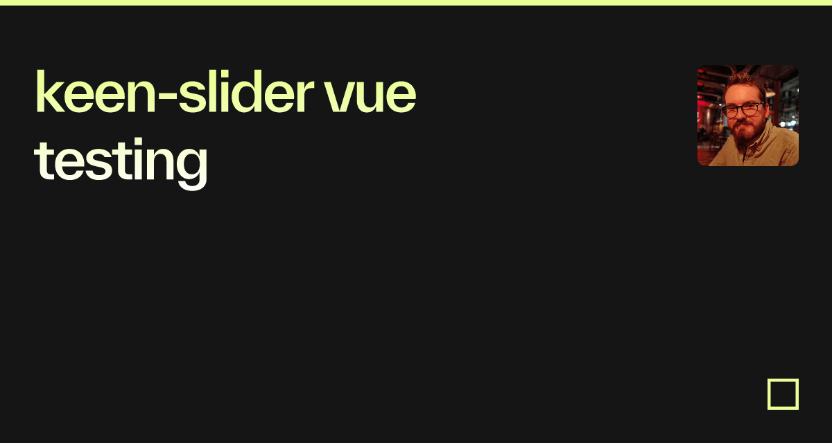 keenslider vue testing Codesandbox